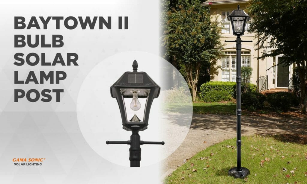 Experience Effortless Style with the Baytown II Bulb Solar Lamp Post