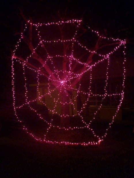 Gama Sonic DIY Halloween Light Ideas Spider Web