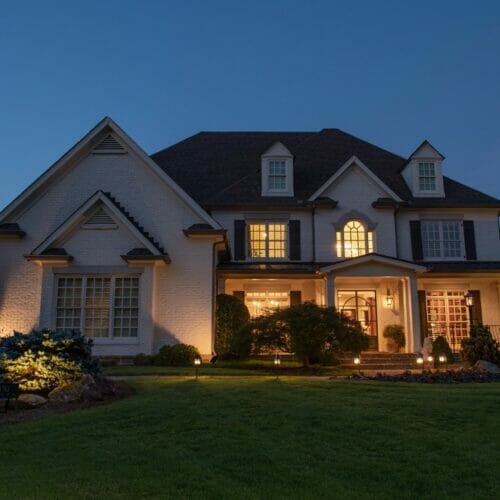Beautifully lit up home using solar lighting