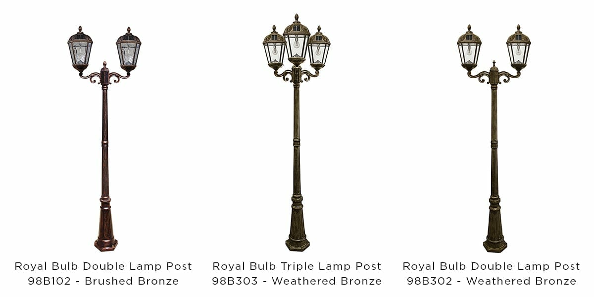 Royal Bulb Double & Triple Lamp Posts