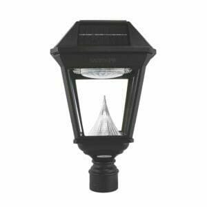 Gama Sonic solar lamp posts have a patented cone technology that effectively disperses light.